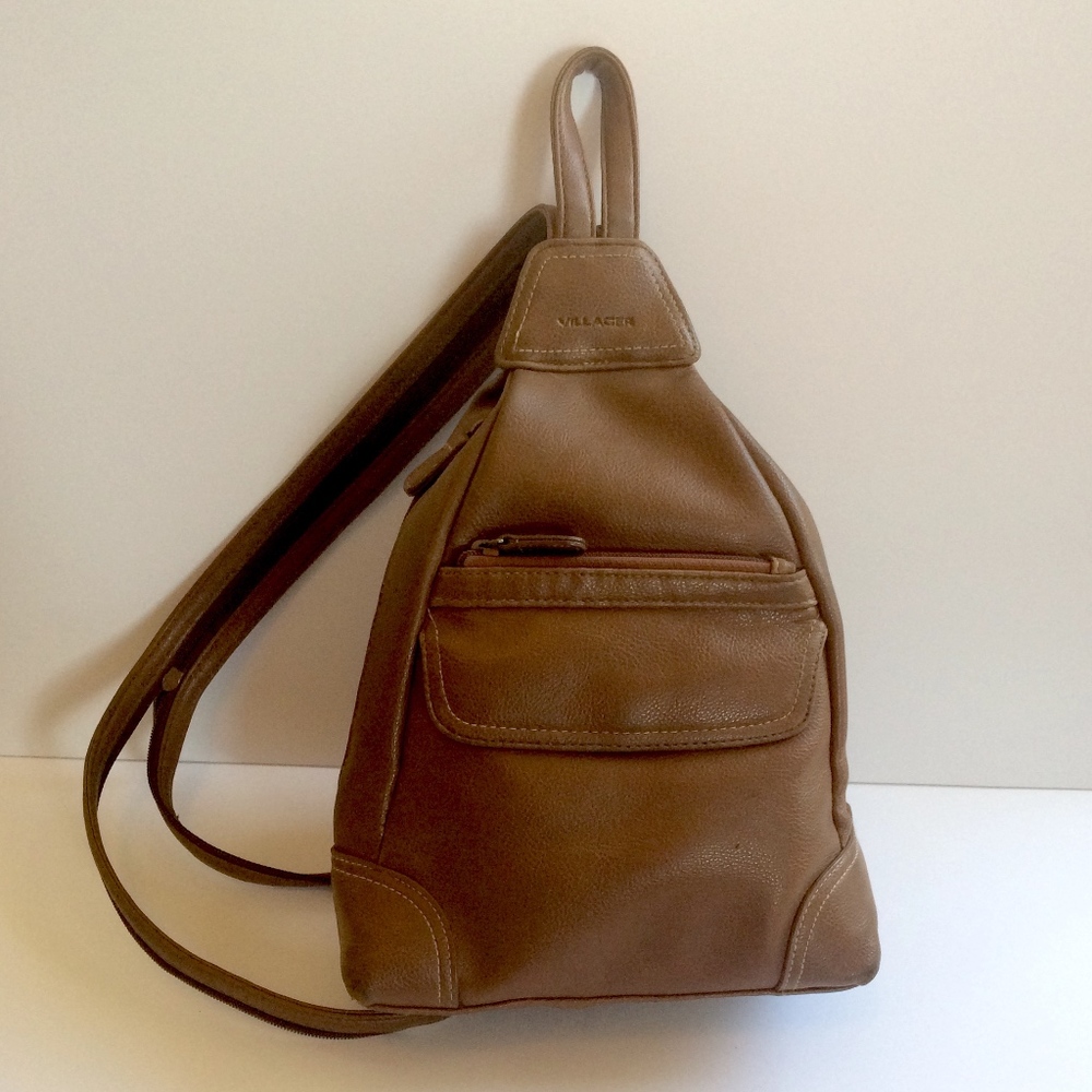 Villager / Liz Claiborne Leather Mini-Backpack